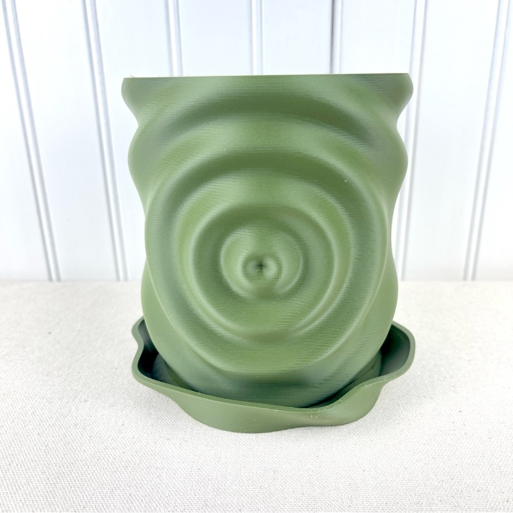 Modern Planter Pot, Waterdrop Planter, Modern Ripple Effect Planter - Picture 3 of 11
